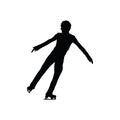 Figure skate man silhouette Royalty Free Stock Photo