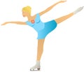 Figure Skater - Illustration Royalty Free Stock Photo