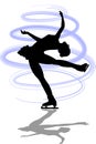 Figure Skater Layback Spin/ai Royalty Free Stock Photo