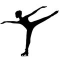 Figure Skater - Silhouette Royalty Free Stock Photo