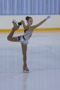 Figure Skater Varvara Ravgen performs Bronze Class III Girls Free Skating Program Royalty Free Stock Photo