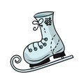 Figure skaters shoe Christmas illustration