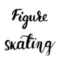 Figure skating black lettering text