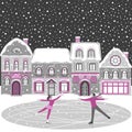 Figure skating greeting card