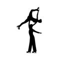 Figure skating pair, isolated icon