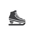 Figure skating symbol. ice skate icon vector, filled flat sign,