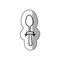 figure spoon cutlery with riboon icon