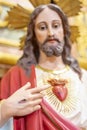 figure of the statue of the Sacred Heart of Jesus Royalty Free Stock Photo