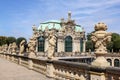 Figure and statues at baroque Zwinger palace