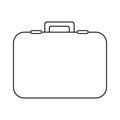 figure suitcase icon image