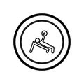 figure symbol person lifting weights gym Royalty Free Stock Photo