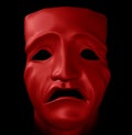 Figure with tragedy mask Royalty Free Stock Photo