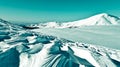 Figure wind on a snowy mountainside Royalty Free Stock Photo