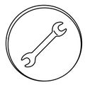 figure wrench emblem icon