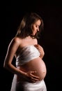 Figure of young pregnant woman