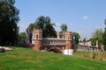 The Figured Bridge in Tsaritsyno Park dating back to 1776 in Moscow