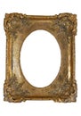 Figured bronze frame for the photo on isolate