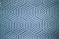 Figured decorative pattern on blue ceramic tiles