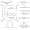 Figured rope frames, knots and corners