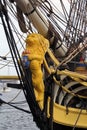 Figurehead on tall ship French Frigate