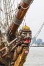 Figurehead on Tall Ship Shtandart Royalty Free Stock Photo