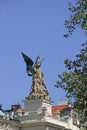 Statue on the Vinohrady Theatre, Prague