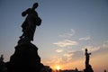 Figures of the bridge Ponte alla Carraia Royalty Free Stock Photo