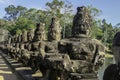 Stone demon statues in Angkor Thom.