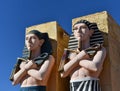 Egyptian pharaoh figures Royalty Free Stock Photo