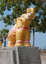 Figures of elephants on the viewing platform lighthouse, Thailand