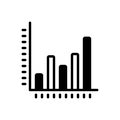 Black solid icon for Figures, numerical data and analysis