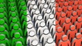 Figures and Italy flag - people of Italy