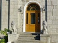 The figures of the lions in front of the main entrance to the Yusupov Palace Royalty Free Stock Photo