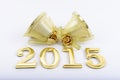 Figures of the new 2015 year on a white background Royalty Free Stock Photo