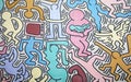 Figures painted by Keith Haring, horizontal