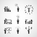 Figures, People's Icons - Business Concept Royalty Free Stock Photo