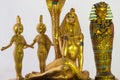 Figures pharaoh, snake, cleopatra and nebtht, eset Royalty Free Stock Photo