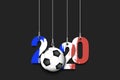 Figures 2020, soccer ball and France flag