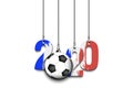 Figures 2020, soccer ball and France flag