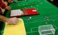 Figures to play during Table soccer world championship game detail