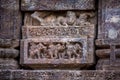 Figures of war elephants at 800 year old Sun Hindu Temple, Konark, Orissa, India Royalty Free Stock Photo
