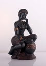 Figurine African girl with drum Royalty Free Stock Photo