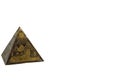 Figurine of bronze egyptian pyramid