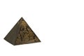 Figurine of bronze egyptian pyramid