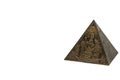 Figurine of bronze egyptian pyramid