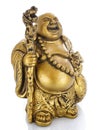 Figurine Cheerful Hotei on a white Royalty Free Stock Photo