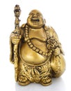 Figurine Cheerful Hotei on a white Royalty Free Stock Photo