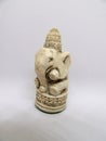 Figurine elephant chess piece white ivory ornament Royalty Free Stock Photo