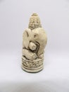 Figurine elephant chess piece white ivory ornament Royalty Free Stock Photo