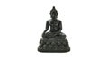 Figurine of Emerald lord buddha gautama or Siddhattha gotama buddha sculpture statue isolated on white background with clipping